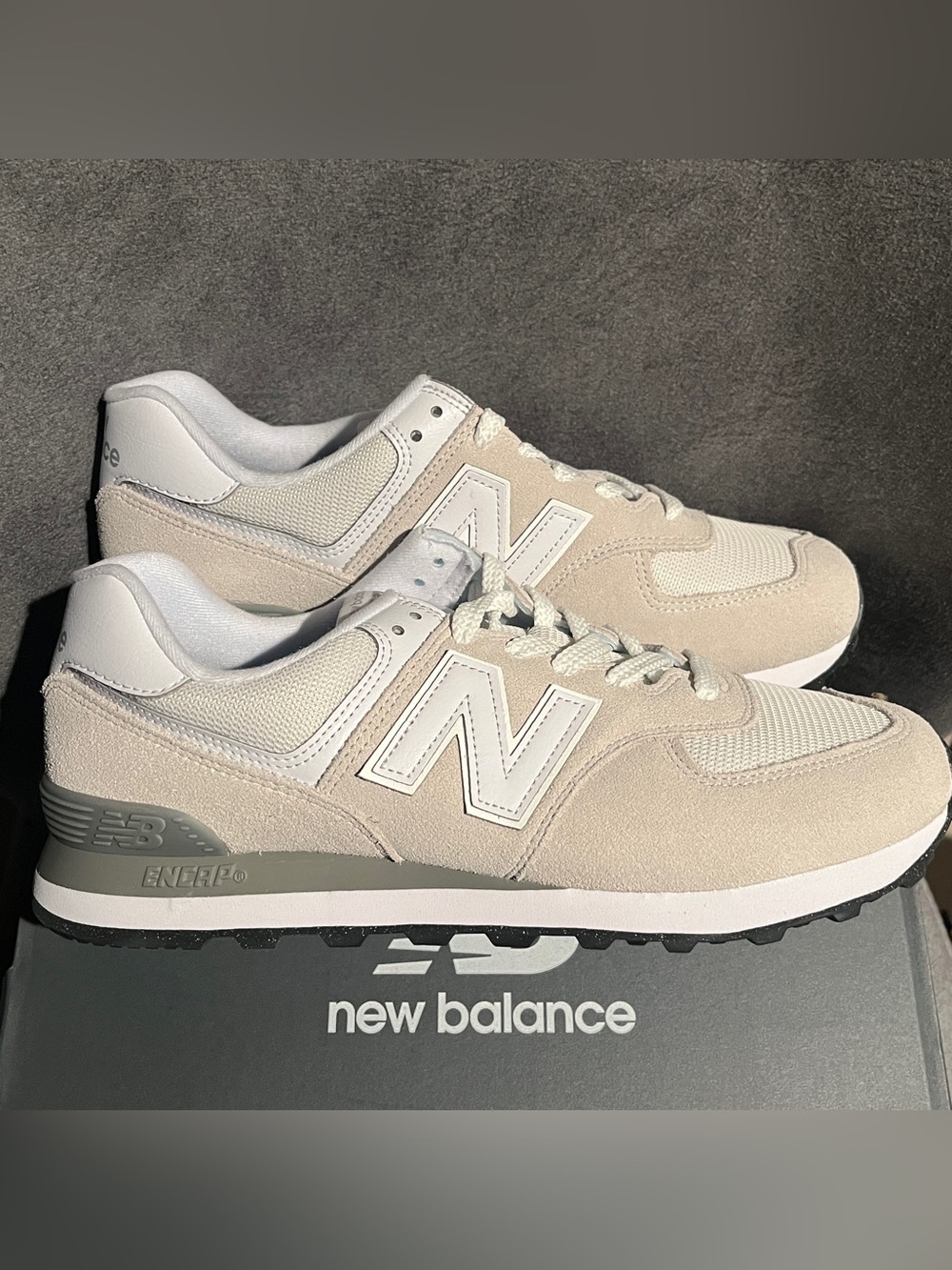 New Balance Men’s Sneakers 574 White Size 10 US 2E Wide